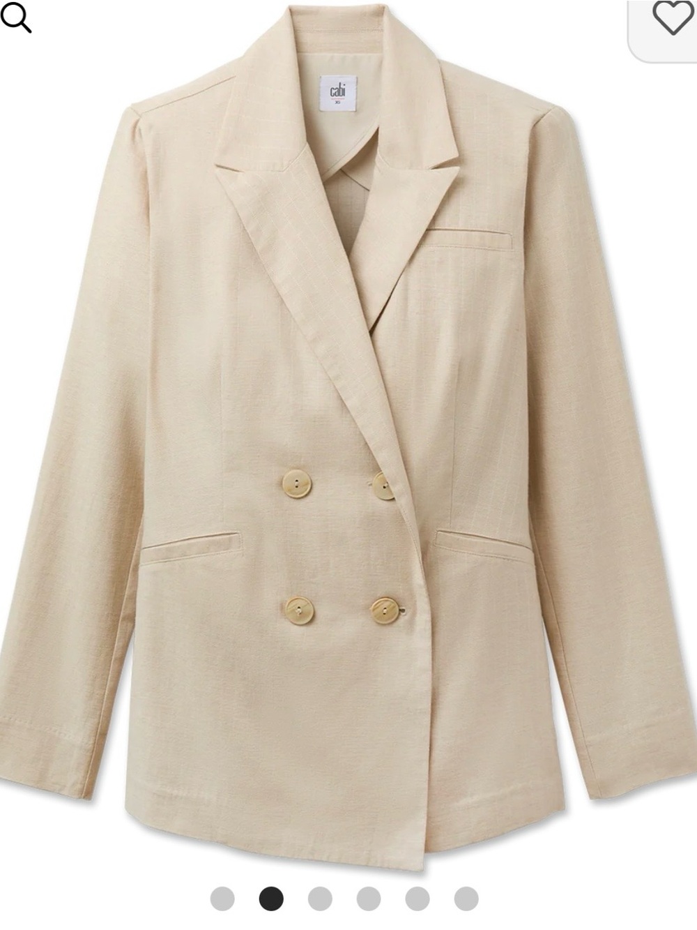 Cabi Pembroke blazer nwt Double-Breasted Cream Women's Blazer Jacket